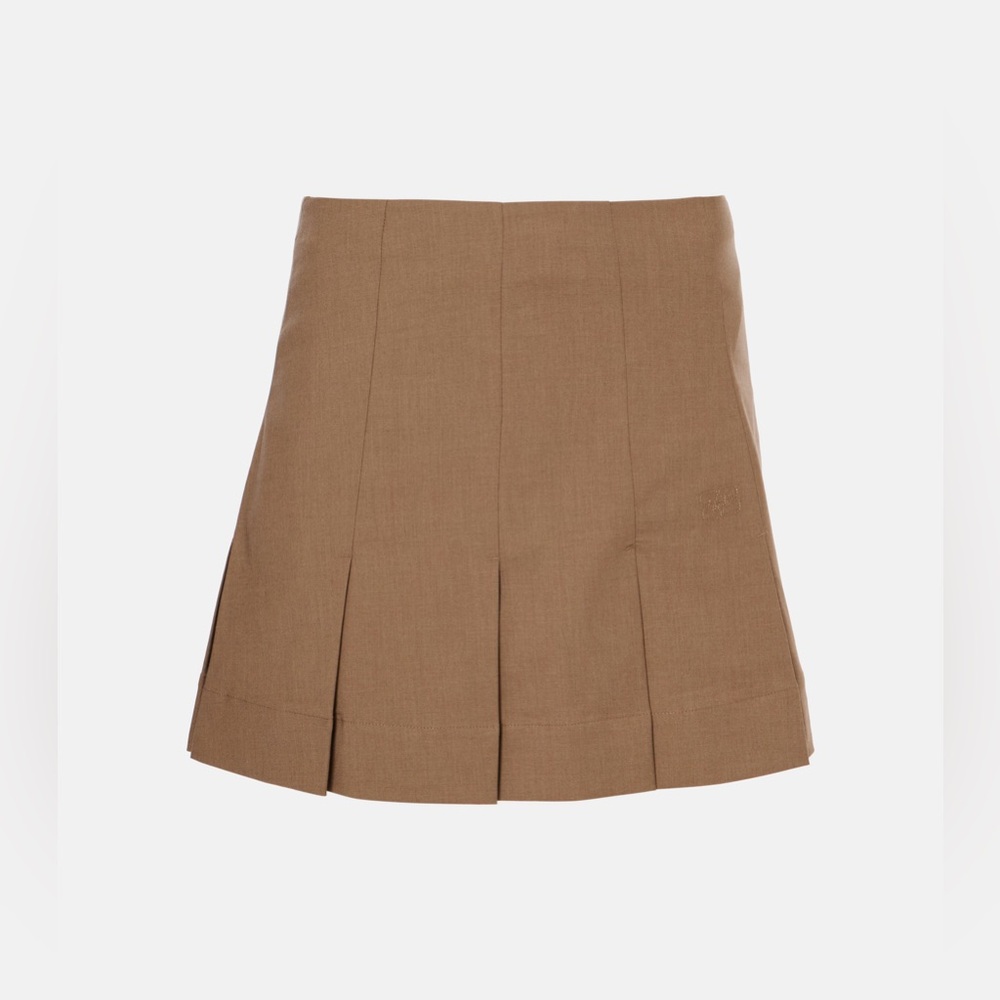 GANNI Pleated Skirt - Tigers Eye